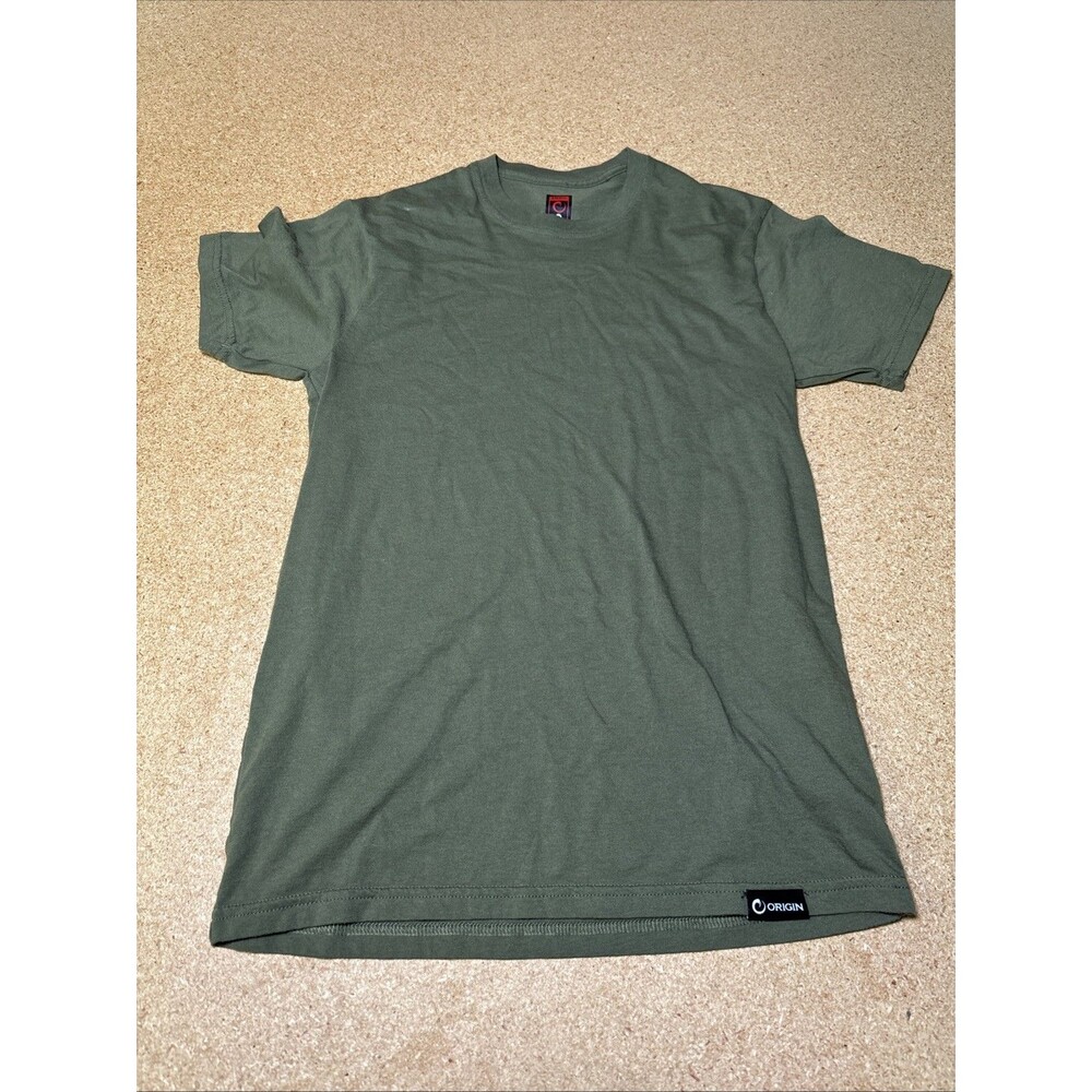 Origin Maine Shirt Mens Small Green DG Short Sleeve Tee Stretch Basic Gym D2
